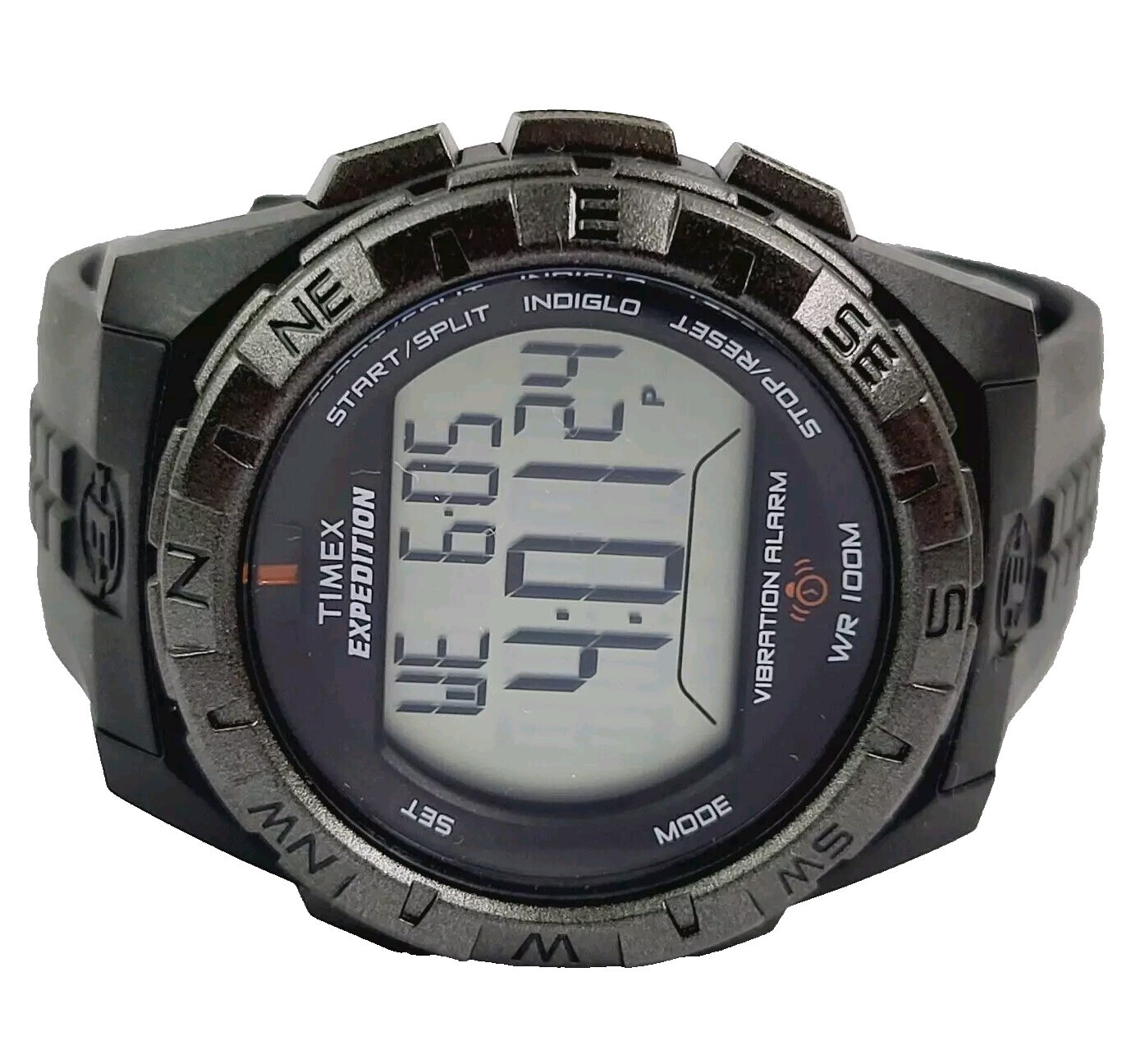 Timex Expedition Watch T49851 Mens Indiglo Digital Alarm 45mm Fits To 8", Works! eBay