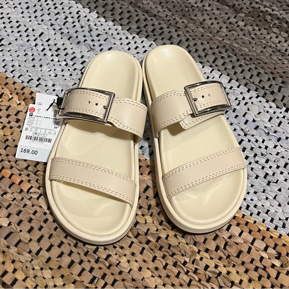 $169 Zara SRPLS Limited Edition Buckle Sandals image 5