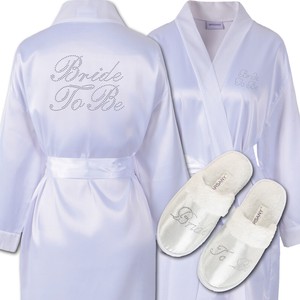 peignoir bride satin