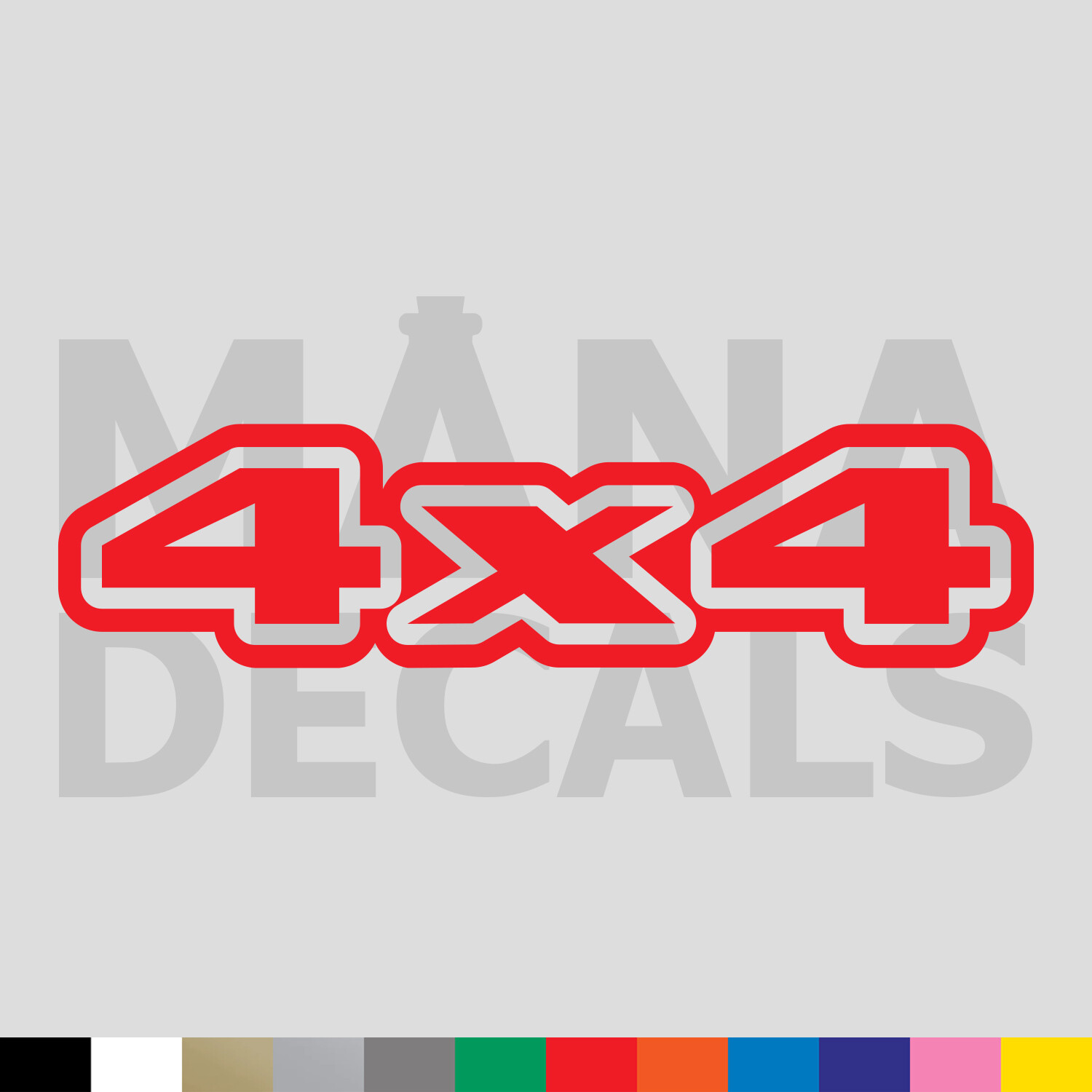 4x4 Vinyl Die Cut Decal Sticker - Off Road Four By Four Wheel Drive ...