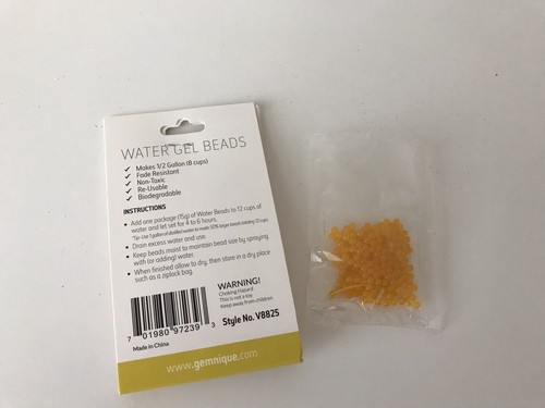 Gemnique Decorative Accents Vase Bowl Water Beads Decor - Crystal Yellow - Picture 2 of 3