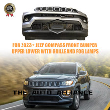 For 2023 Jeep Compass Front Bumper Set Upper Lower Wgrillefog Lamps