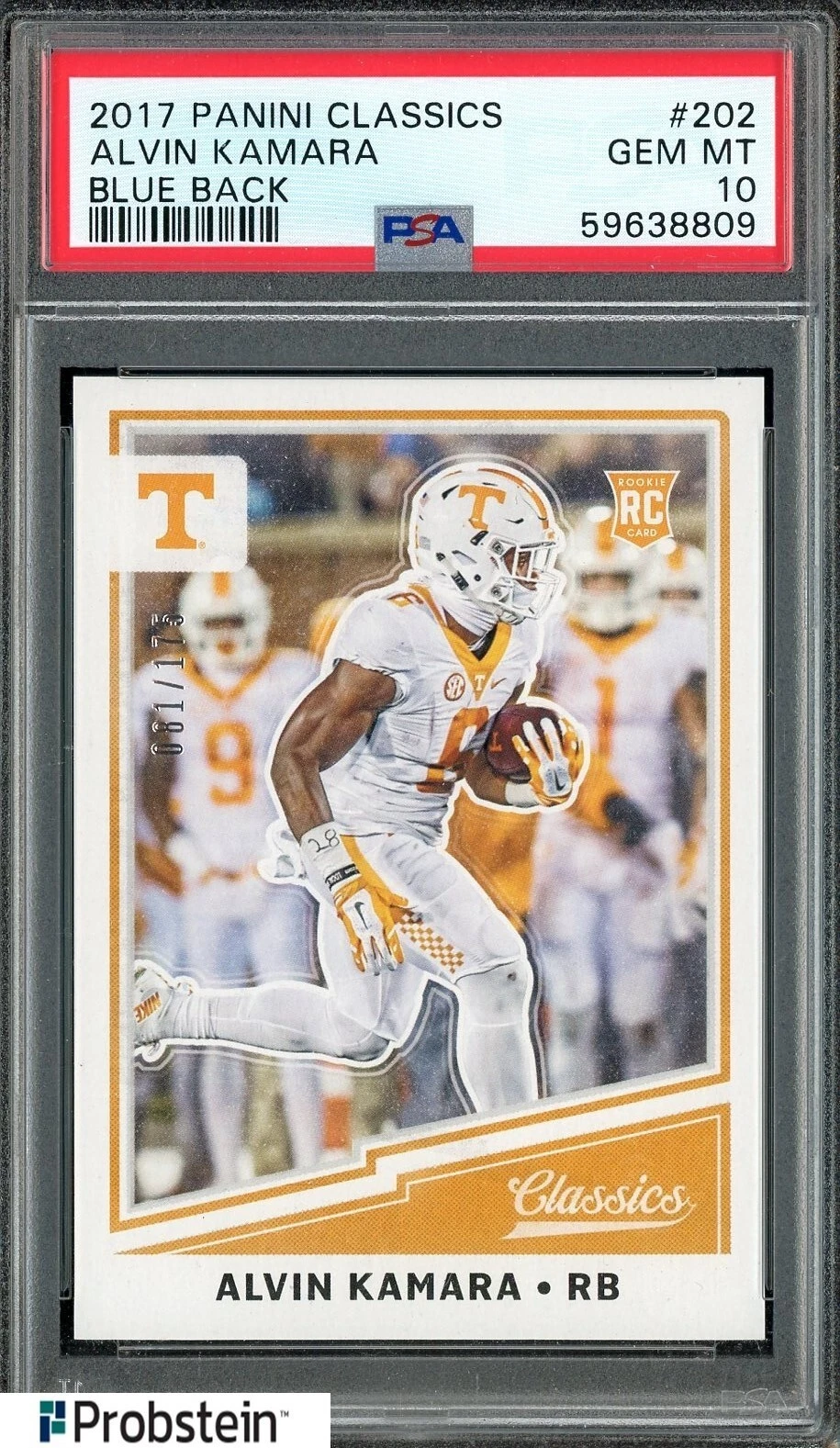 Alvin Kamara Panini Classics #202 Blue Back