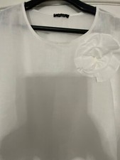 ladies cotton/linen top - white. oversized one size