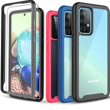 For Samsung Galaxy A53 5G Phone Case Shockproof Cover + Tempered Glass Protector