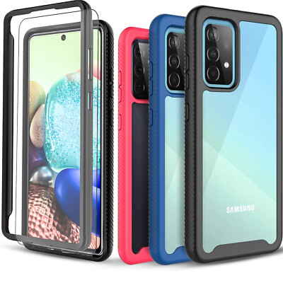 For Samsung Galaxy A53 5G Phone Case Shockproof Cover + Tempered Glass Protector