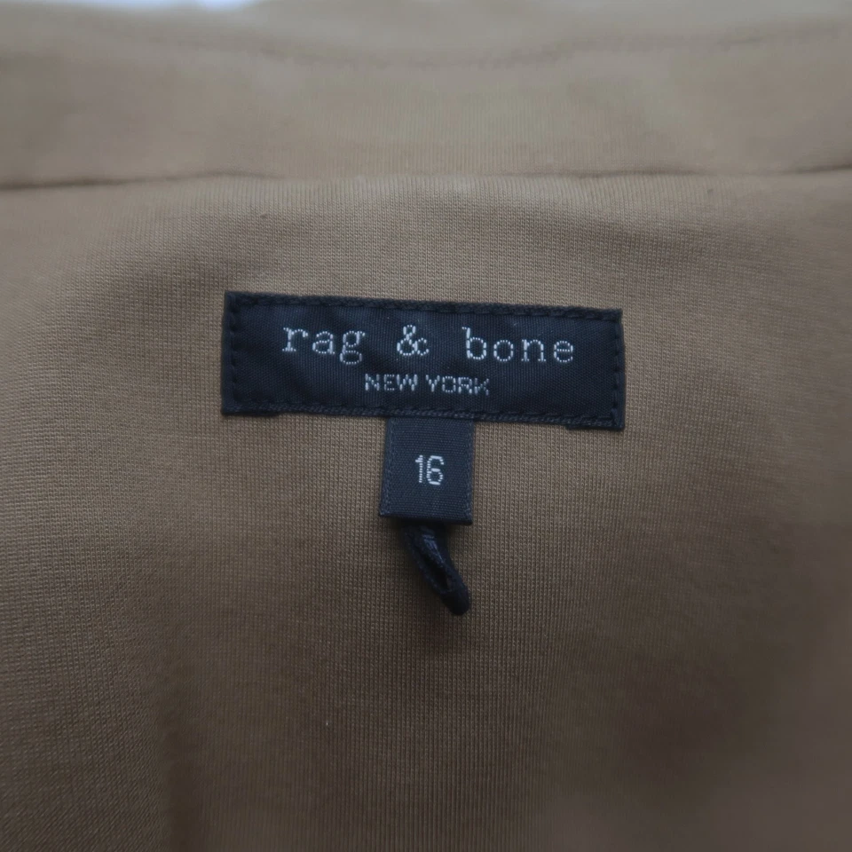 Blazer Rag & Bone Slade Ponte Talla 16 Beige Camel Oscuro Botón Delantero Chaqueta Foto 4 de 4