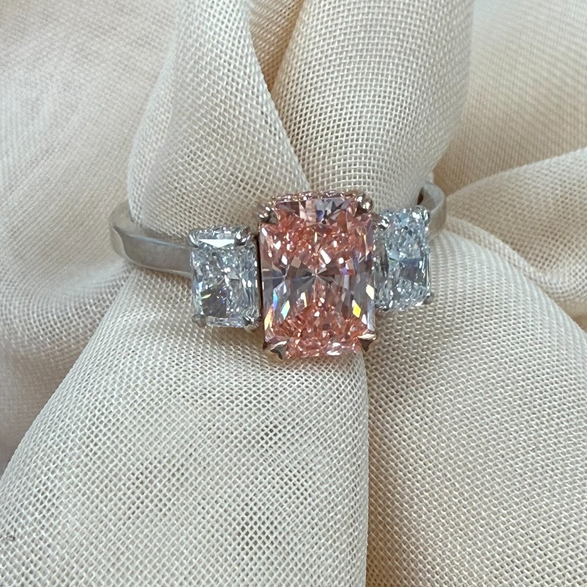 Cushion Cut Carat Pink Diamond Ring Pink Diamond Carat Sale