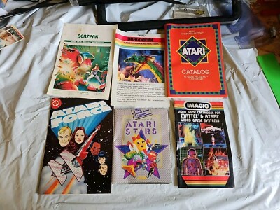 Atari Pa.phlets Dragon Fire Bezerk Manual Game Catalog Comic Authentic G1