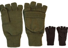 NEW KombatUK 100% Acrylic Shooters Hunters Fingerless Cover Gloves Mitts Mittens