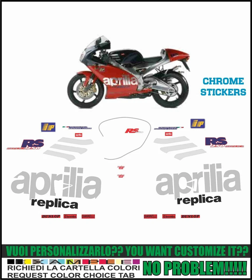 ADESIVI RS 250 1998 REPLICA VALENTINO ROSSI KIT COMPATIBILE