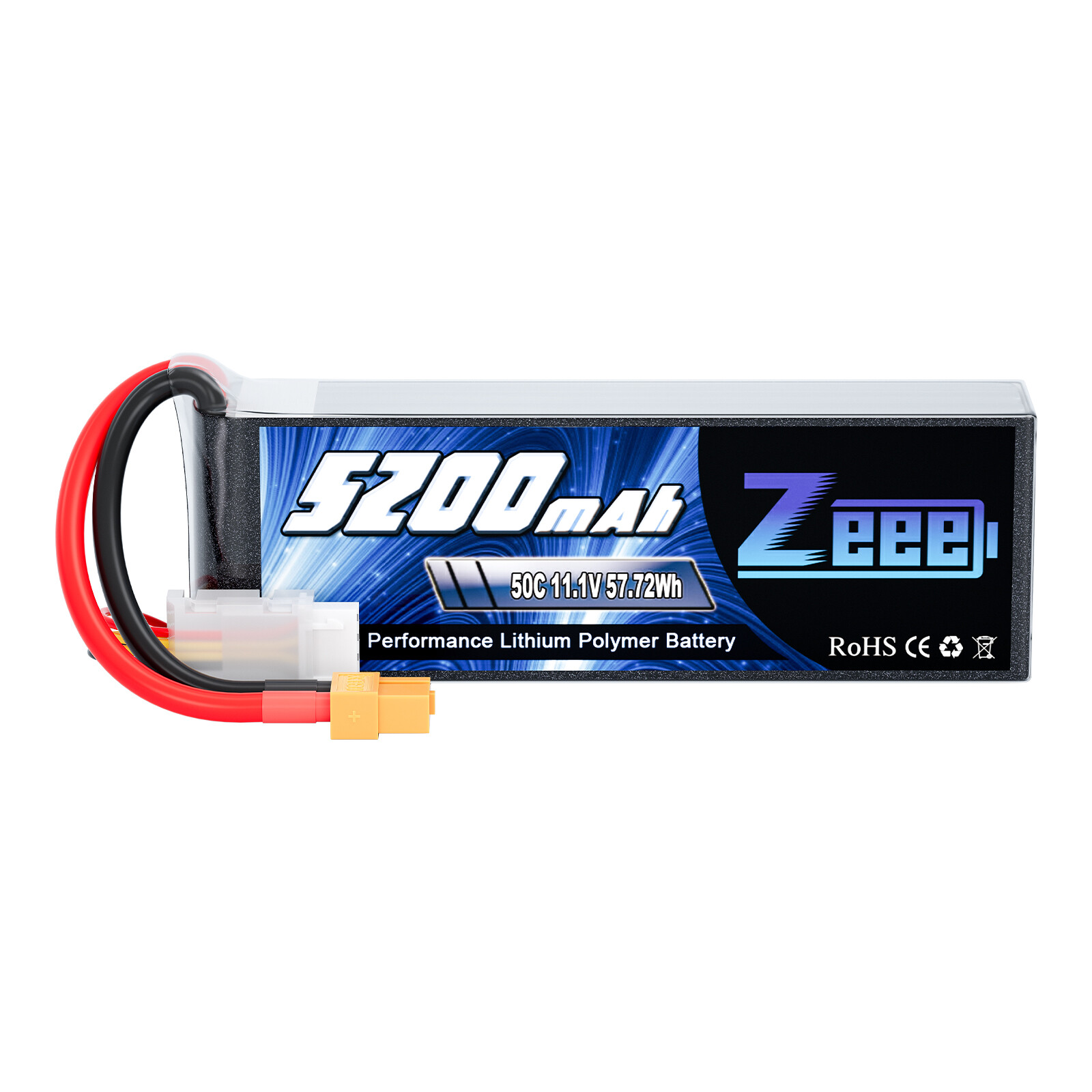 Zeee 11.1V 50C 5200mAh 3S LiPo Battery XT60 for RC Airplane Heli Car Truck Boat
