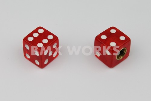 Bicycle Dice Valve Caps - Sold In Pairs - Huge Range Of Colours - Old School BMX - Picture 15 of 21
