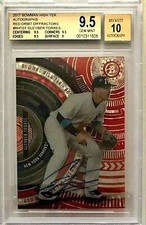 2017 Bowman High Tek Gleyber Torres #1/5 Autographs Red Orbit Diffractor BGS 9.5