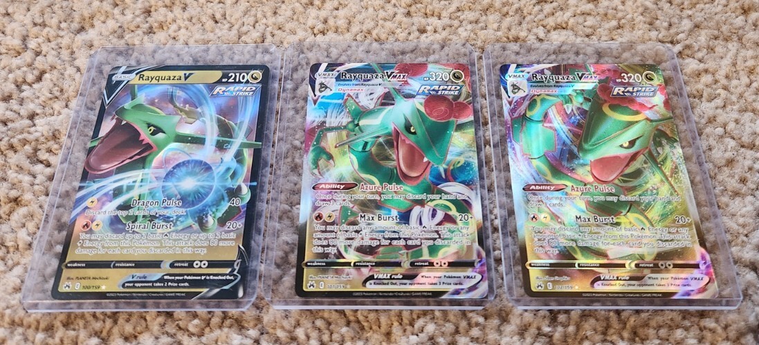 Pokémon TCG Rayquaza Set Crown Zenith 100/159 101/159 102 Pokémon TCG Rayquaza Set Crown Zenith 100/159 101/159 102