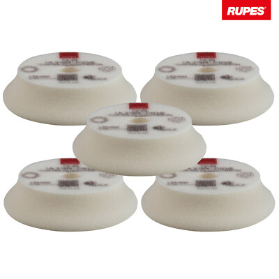 5x Rupes BigFoot DA Ultrafine Polierschwamm Polierpad ultrafein weiß Ø80/100mm