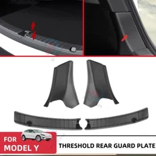 For Tesla Model Y 20-23 Trunk Door Sill Bar Corner guard plate Protection Panels