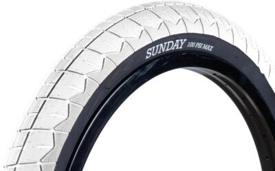 Sunday Current Reifen v2 Dual Ply20 x 2.4, weiß blackwall BMX Reifen 