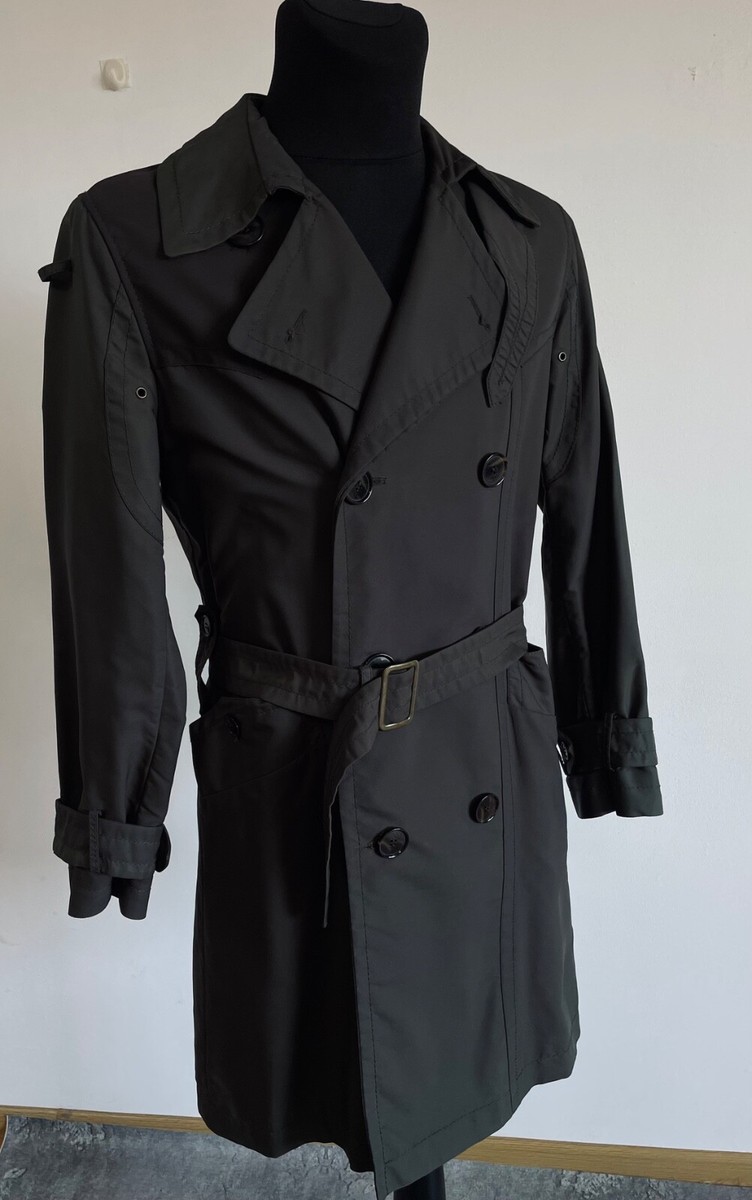Dolce & Gabbana Nylon Chameleon Green Double Breasted Trench Women