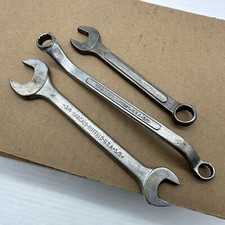 Barclao Box Combination Offset Wrench Lot 3 Vintage 3/8 7/16 1/2 5/8 3/4 USA