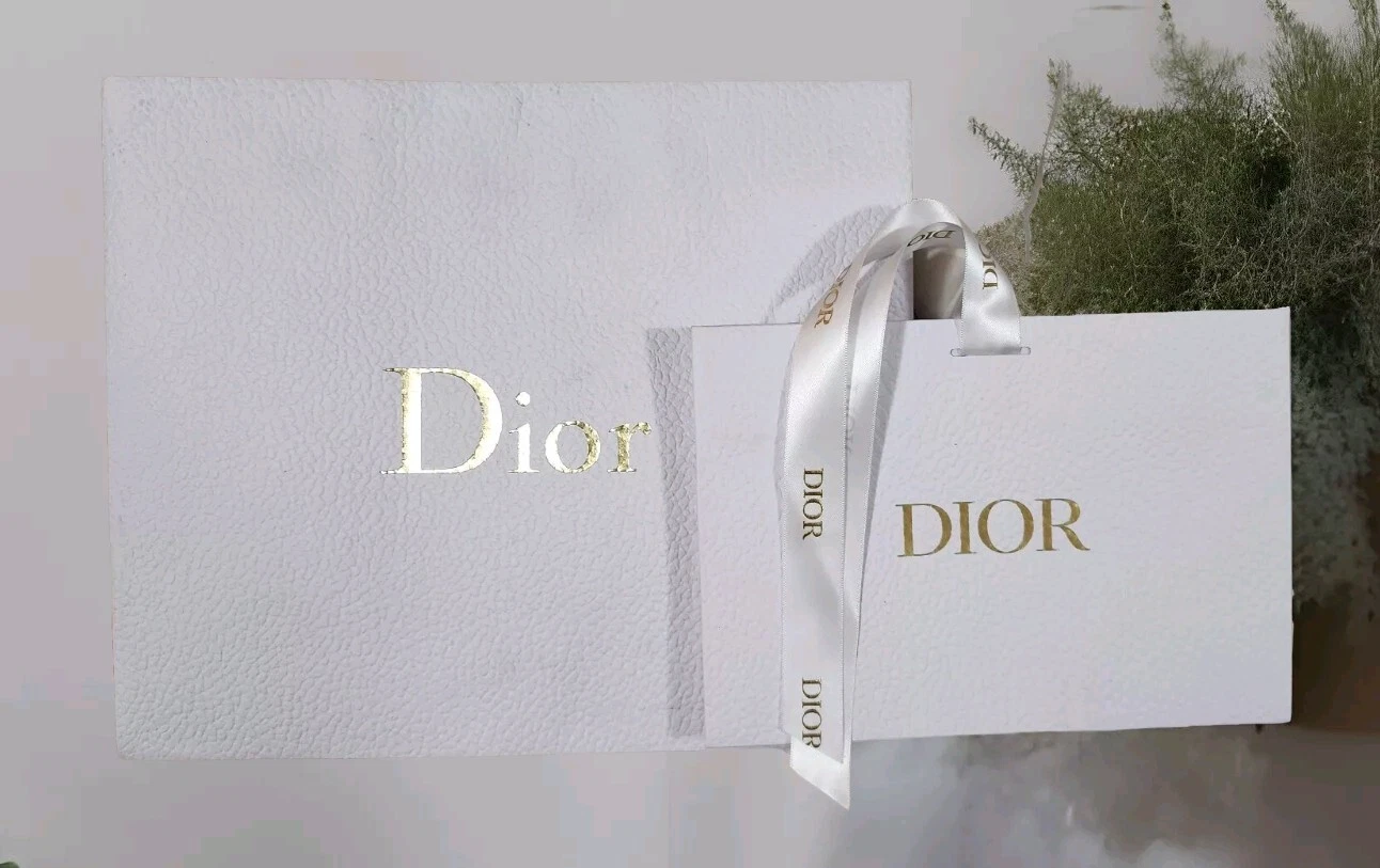 Authentique sac shopping DIOR galet blanc 10 1/2