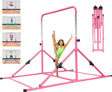Upgrade Foldable Gymnastic Bar for Kids Ages 3-12, 200 Lbs Weight Capacity, Gymn