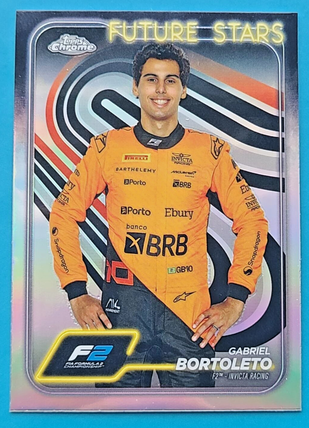2024 Topps Chrome F1 Formula 1 Gabriel Bortoleto #28 Sepia Refractor RC Rookie