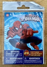 2003 Ultimate SPIDERMAN MARVEL Temporary Tattoos, Set of 25, SAVVI-Made in USA