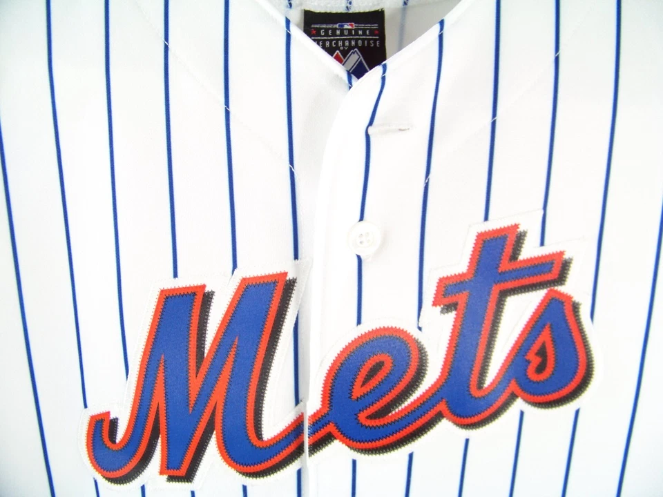 Camiseta de béisbol cosida mediana juvenil de Johan Santana #57 majestuosa de los Mets de Nueva York Foto 3 de 4