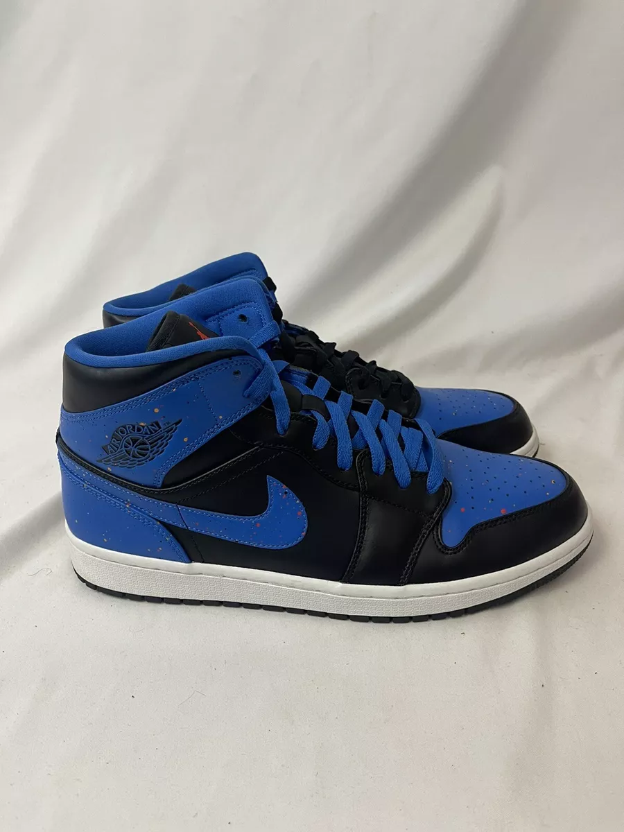 Nike Air Jordan 1 Retro Mid Royal Paint Splatter 554724 048 Mens