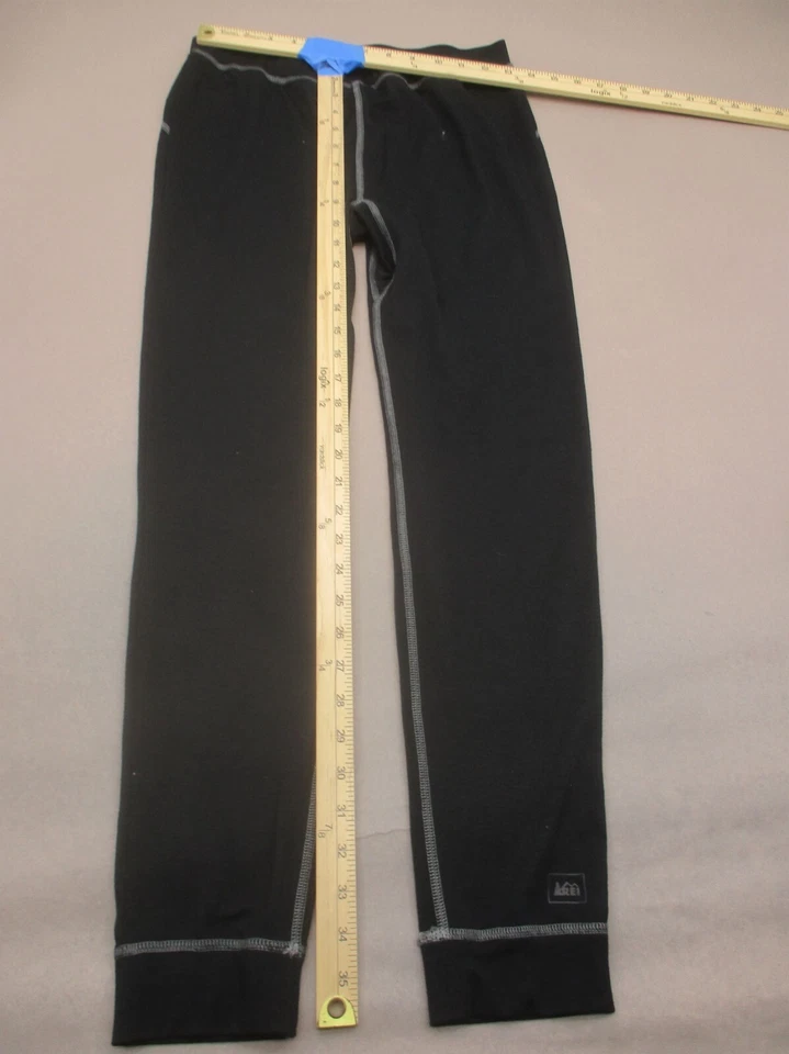 Pantalones base de compresión elásticos negros unisex REI talla L (14-16) para niños 644 Foto 2 de 4