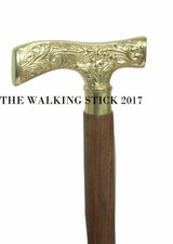 Antique Style Victorian Nautical Walking Stick/ Cane Brass Designer HEAD Handle