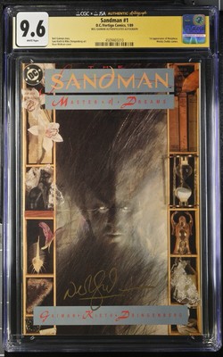 Sandman #1 CGC X JSA 9.6 (DC, Vertigo 1989) Signed By Neil Gaiman (1st Morpheus)