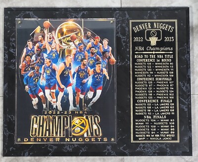DENVER NUGGETS 2023 NBA CHAMPIONS 12 x 15 PLAQUE