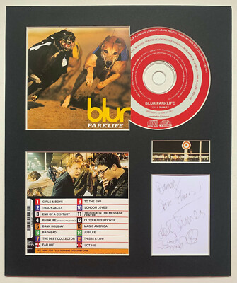BLUR - Signed Autographed - PARKLIFE - Album Display