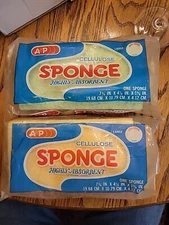 Vintage A&P Supermarket NOS Kitchen Sponges OLD  PACKAGING Grocery