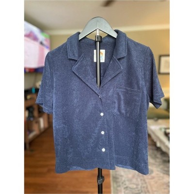 C&C California Navy Blue Terry Shirt, Size M