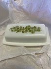 Vintage Pyrex Crazy Daisy Spring Blossom Butter Dish Base & Lid