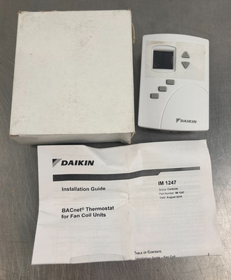 Daikin BACnet Thermostat Fan Coil Units with Guide and Box