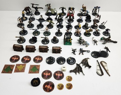 Mage Knight Lot 40+ Figures and Accesories WizKids