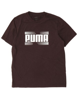 PUMA Mens Graphic T-Shirt Top Medium Black DD17