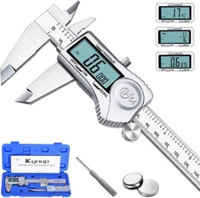 Kynup Digital Caliper, Calipers 6 Inch Measuring Tool with 150mm, Silver 