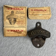 Coca Cola Starr “X” Wall Mount Bottle Opener  Cast Iron Tractor Hubley or Arcade