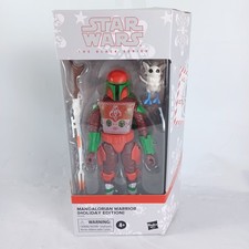 Hasbro Star Wars Mandalorian Warrior Holiday Edition Black Series NEW  READ