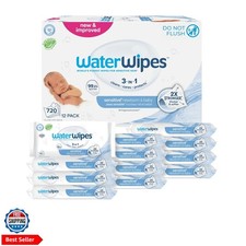Sensitive Newborn  Baby Wipes, 3-In-1 Cleans, Cares, Protects, 99.9 Water,...