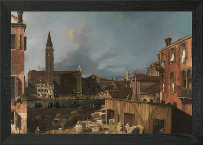 Venedig Stadtbild Gemälde mit Werk gerahmt Wandbild Poster Leinwanddruck Bild
