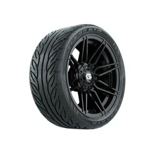 Set of 4 GTW 14" Stealth Gloss Black Wheels on 205/40-R14 Fusion Street Tires