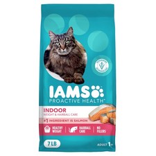 IAMS Proactive Health Dry Cat Food, Indoor Weight 7 Pound Pack of 1 , Salmon
