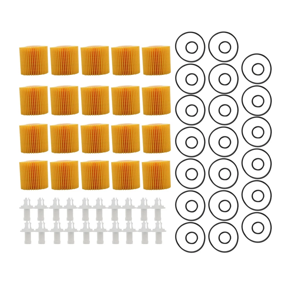 Paquete de 20 filtros de aceite de motor para Toyota Avalon Camry Highlander RAV4 Tacoma Sienna Foto 3 de 4