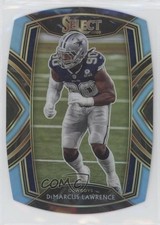 2020 Panini Select Club Level Light Blue Prizm Die-Cut DeMarcus Lawrence 0c2